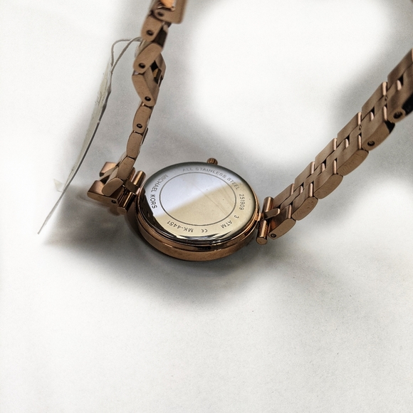 Michael Kors Maci 3 Hand Rose Gold-Tone Watch - Picture 5 of 11